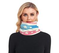 GuoChe Écharpe tube en polaire épaisse pour homme et femme - Coupe-vent - Pour temps froid - 4 juillet - Thème de la fête de l'indépendance