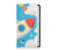 GuoChe Étui portefeuille en cuir de qualité supérieure pour homme et femme - Pour documents, cartes, permis d'astronaute et de fusées