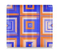 GuoChe Étui portefeuille en cuir de qualité supérieure pour homme et femme - Pour documents essentiels, permis de conduire, cartes - Orange Magenta Plaid