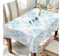 GuoChe Faith Christian Cross Preppy Floral Flower Watercolor Women Rectangle Table Clothes 152,4 x 228,6 cm Housses de table imperméables pour