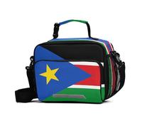 GuoChe Fit and Fresh Sac à déjeuner Motif drapeau national du Soudan du Sud avec bandoulière réglable