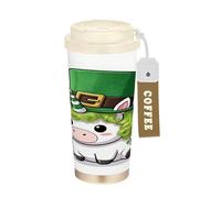 GuoChe Gobelet à café en acier inoxydable avec couvercles pour la Saint-Patrick - Motif licornes mignonnes - Pour boissons chaudes et froides - 500 ml