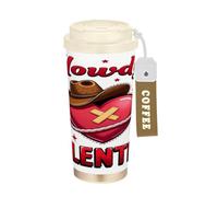 GuoChe Gobelets de voyage Howdy Cowboy en forme de cœur pour homme avec couvercles en acier inoxydable pour boissons chaudes et froides, 500 ml