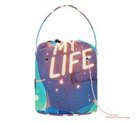 GuoChe Hand Gesture Two Fingers Up My Life Sac de rangement pour fil à tricoter et crochet