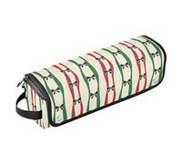 GuoChe Hot Hair Tools Sac de voyage avec tapis de fer Motif à rayures de Noël