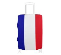 GuoChe Housse de bagage S-XL pour bagages de 45,7 à 81,3 cm, élastique et extensible, résistante aux rayures, housse de bagage de voyage, Drapeau national de France, L 26-28 in, Vintage