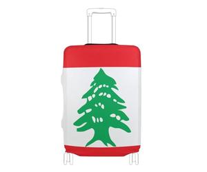 GuoChe Housse de valise pour valises de 45,7 à 50,8 cm, 55,8 cm, 55,9 à 61,1 cm, 66,1 à 71,1 cm, 73,1 cm, 81,3 cm, housse de bagage souple, design anti-perte, protection de, Drapeau national du Liban