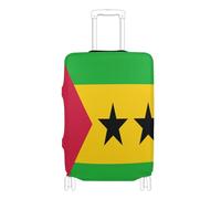 GuoChe Housse de valise pour valises de 45,7 à 50,8 cm, 56,8 à 61,1 cm, 71,1 cm, 73,1 cm, 81,3 cm, fermeture éclair latérale dissimulée, housse de bagage de voyage, Drapeau national de S?o Tomé et