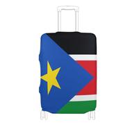 GuoChe Housse de valise pour valises de 45,7 à 50,8 cm, 56,8 à 61,1 cm, 71,1 cm, 73,1 cm, 81,3 cm, fermeture éclair latérale dissimulée, housse de bagage de voyage, Drapeau national du Soudan du Sud