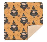 GuoChe Joli fond d'Halloween avec motif sorcière pour intérieur et extérieur non toxique