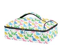 GuoChe Lasagna Lugger Sac fourre-tout imperméable et résistant aux taches pour ustensiles et serviettes de table, restauration et voyage, utilisation en toutes occasions, dinosaure coloré