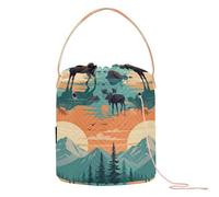 GuoChe Lgbtq+ Sac de rangement pour fil à tricoter avec trous Motif drapeau du progrès et de la fierté