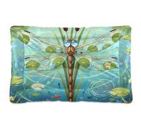 GuoChe Libellule Summer Pond Collage Tapis lavable doux antidérapant pour chiens de taille moyenne/grande 91,4 x 61 cm