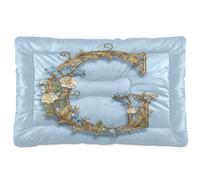 GuoChe Lit lavable pour chien et chat Motif lettre G Bleu floral 91,4 x 61 cm