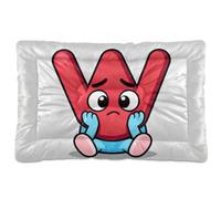 GuoChe Lit lavable pour chien et chat Motif lettre W dessin animé triste 91,4 x 61 cm