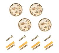 GuoChe Lot de 4 boutons de matériel d'armoire, attrape-rêves de cowboy occidental, chapeau, vaste désert_2 boutons de commode style bohème, doré pour tiroirs de commode, 32 mm