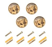 GuoChe Lot de 4 boutons de porte d'armoire, cowboy occidental, attrape-rêves, chapeau, vaste, désert_1 boutons de cuisine pour cuisine 32 mm