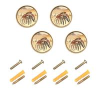 GuoChe Lot de 4 boutons pour commode, cowboy occidental, attrape-rêves indien, chapeau, vaste désert_4 poignées de tiroir pour armoire 32 mm