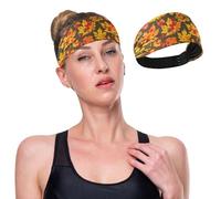 GuoChe Maples Bandeau élastique antidérapant pour femme pour la course, le yoga, la gym, le sport athlétique
