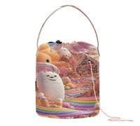GuoChe Marshmallow Creature Candy World Sac de rangement portable pour crochet de voyage