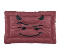 GuoChe Matelas lavable aspect diable malicieux pour animal domestique doux et confortable avec dessous antidérapant pour chiens de taille moyenne et grande 91,4 x 61 cm