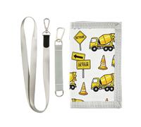 GuoChe Mélangeurs de ciment et panneaux de détour, portefeuilles à trois volets pour cadeau d'anniversaire en nylon robuste avec cordon