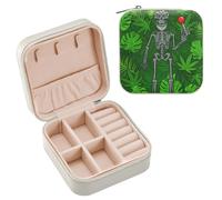 GuoChe Mini boîte à bijoux Reggae en forme de tête de mort, feuille de marijuana, sucette, boîte de rangement pour bijoux, colliers, boucles d'oreilles, cadeau personnalisé pour filles