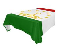 GuoChe Nappe carrée lavable avec drapeau national du Tadjikistan, 152,4 x 152,4 cm, nappe de cuisine pour mariage, décoration de salle à manger