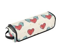 GuoChe Organiseur 2 en 1 pour outils de cheveux et tapis résistant à la chaleur Rouge avec ailes bleues