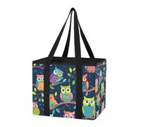 GuoChe Organiseur de coffre de voiture respectueux de l'environnement, réutilisable, sac fourre-tout pliable et résistant avec fond rigide et poignées pour le camping, les courses au supermarché, 1