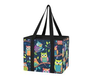 GuoChe Organiseur de coffre de voiture respectueux de l'environnement, réutilisable, sac fourre-tout pliable et résistant avec fond rigide et poignées pour le camping, les courses au supermarché, 1