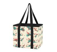 GuoChe Organiseur de coffre de voiture robuste et réutilisable, sac fourre-tout pliable avec fond renforcé pour SUV, camion, camionnette, motif tête de vache