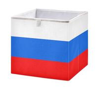 GuoChe Panier de rangement pliable en tissu pour étagères - Drapeau de la Russie