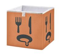 GuoChe Panier de rangement pliable en tissu pour l'organisation de la maison, aspect fourchette affamée