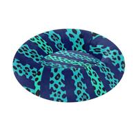 GuoChe Panier pour chat Motif léopard Bleu sarcelle fluo