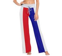 GuoChe Pantalon de pyjama drapeau de la Guyane française pour femme, pantalon de pyjama en coton doux pour femme, pyjama assorti taille XS