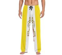 GuoChe Pantalon de pyjama léger pour homme avec poches pour printemps, long et petit, Drapeau de la Cité du Vatican, Medium