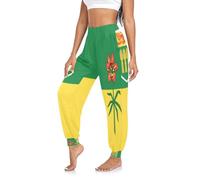 GuoChe Pantalon sarouel léger et confortable pour femme - Taille haute avec poches pour le salon, la course à pied, l'entraînement, Drapeau de la Saskatchewan, XX-Large