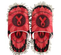 GuoChe Pantoufles de nettoyage chenille avec ruban tournesol pour la sensibilisation aux maladies du cœur, Mois de sensibilisation aux maladies cardiaques du ruban de tournesol, Medium