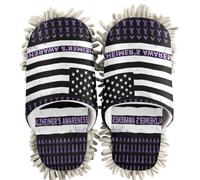 GuoChe Pantoufles de nettoyage chenille violet ruban sensibilisation à la maladie d'Alzheimer drapeau des États-Unis, Ruban violet sensibilisation à la maladie d'Alzheimer Drapeau des États-Unis