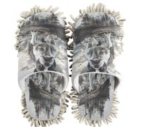 GuoChe Pantoufles de nettoyage en chenille Motif chien Boston Terrier 3D, Chien terrier de Boston Bateau mignon 3d, Medium Women/Large Men