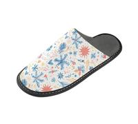 GuoChe Pantoufles d'intérieur et d'extérieur pour femme, Mandala de Noël d'hiver, 4-5