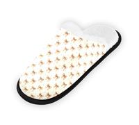 GuoChe Pantoufles douces et antidérapantes pour chambre à coucher, hôtel, voyage, spa, joli ruban marron pour fille Y2k tendance, nœud papillon marron, Joli nœud papillon marron tendance pour fille