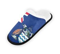 GuoChe Pantoufles douces et antidérapantes pour la maison, la chambre à coucher, l'hôtel, le voyage, le spa, le drapeau de l'île de l'Ascension, Drapeau de l'île de l'Ascension, Large