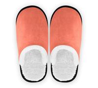 GuoChe Pantoufles pour homme et femme - Polaire pelucheuse antidérapante confortable - Pour chambre à coucher, maison, bureau, voyage, yoga - Taille M, orange sunset, Medium