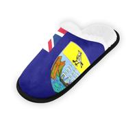 GuoChe Pantoufles souples antidérapantes pour chambre à coucher, hôtel, voyage, spa, drapeau de Sainte-Hélène, Ascension et Tristan Da Cunha