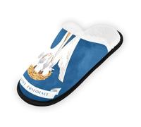 GuoChe Pantoufles souples et antidérapantes pour chambre à coucher, hôtel, voyage, spa, drapeau de l'État de Louisiane