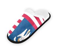 GuoChe Pantoufles souples et antidérapantes pour chambre à coucher, hôtel, voyage, spa, drapeau des États-Unis Louisiane