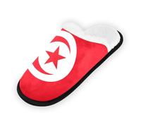 GuoChe Pantoufles souples et antidérapantes pour chambre à coucher, hôtel, voyage, spa, drapeau national de la Tunisie, Drapeau national de la Tunisie, Medium