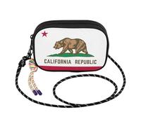 GuoChe Petit sac à main à bandoulière pour homme avec sangle réglable pour randonnée, voyage, Drapeau de l'état de Californie, One Size, Coloré